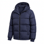 Men’s Hooded Puffer Jacket - Front Zip