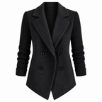 Casual Blazer Coat - Soft Ribbed Fabric, Versatile All-Season Style