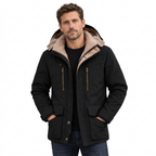 Men's Waterproof Winter Jacket – Hooded & Fleece-Lined