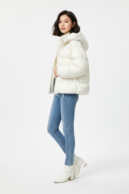 Fashionable Long-Sleeve Women's Jacket - modell trekvartsvinkel