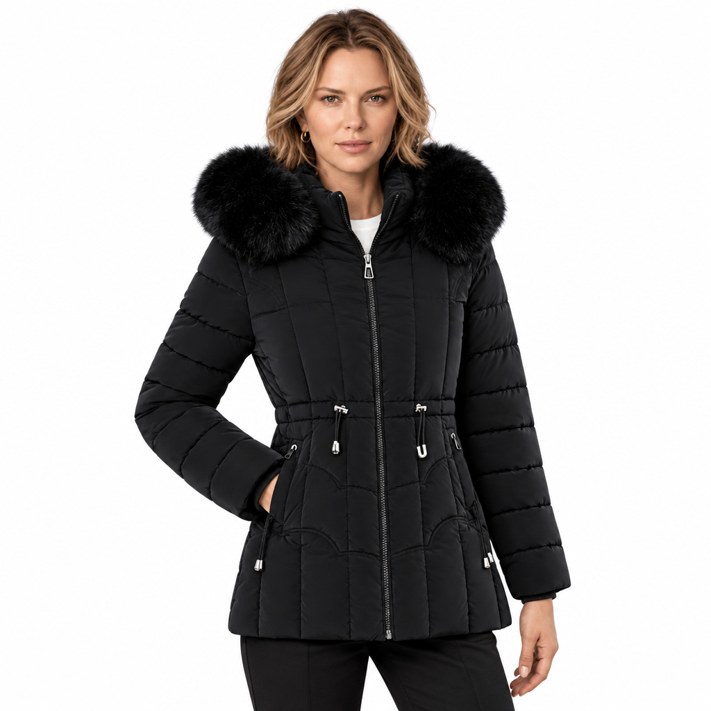 Mid Length Women's Parka Coat – Warm Quilted Insulation