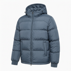 Men’s Hooded Puffer Jacket - Front Zip