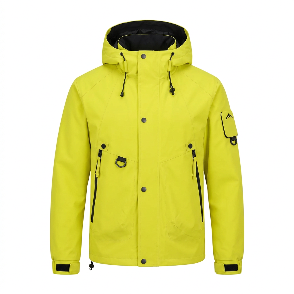 Men's Waterproof Rain Jacket – Lightweight, Adjustable Hood, Relaxed Fit