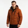 Men's Detachable Hood Down Parka - Lightweight Warmth and Packable Design
