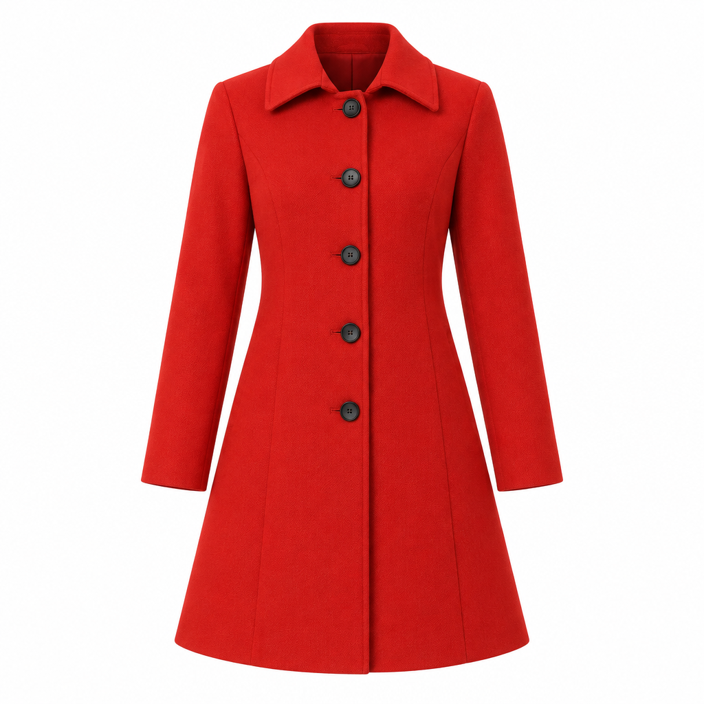 Women's Single Breasted Trench Coat - Tailored A-Line Design