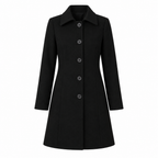 Women's Single Breasted Trench Coat - Tailored A-Line Design