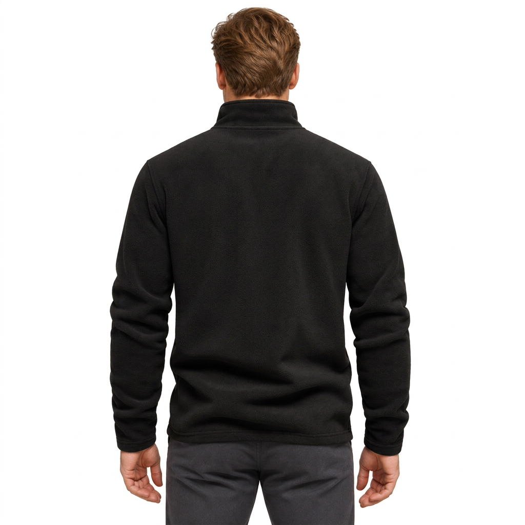 Men’s Quarter-Zip Fleece Jumper – Stand Collar & Regular Fit