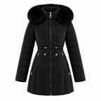 Mid Length Women's Parka Coat – Warm Quilted Insulation