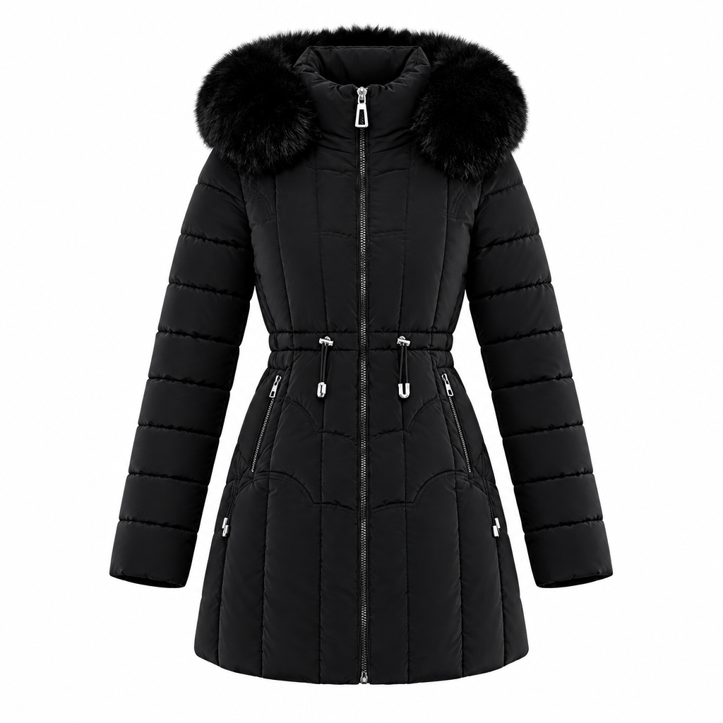 Mid Length Women's Parka Coat – Warm Quilted Insulation