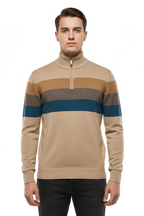 Striped Knit Sweater - modell framifrån