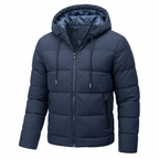 Men's Waterproof Insulated Winter Jacket with Adjustable Hood