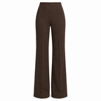 Brown wide-leg trousers on a white background
