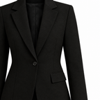 Women's Blazer - Tailored Fit with Single Button Closure