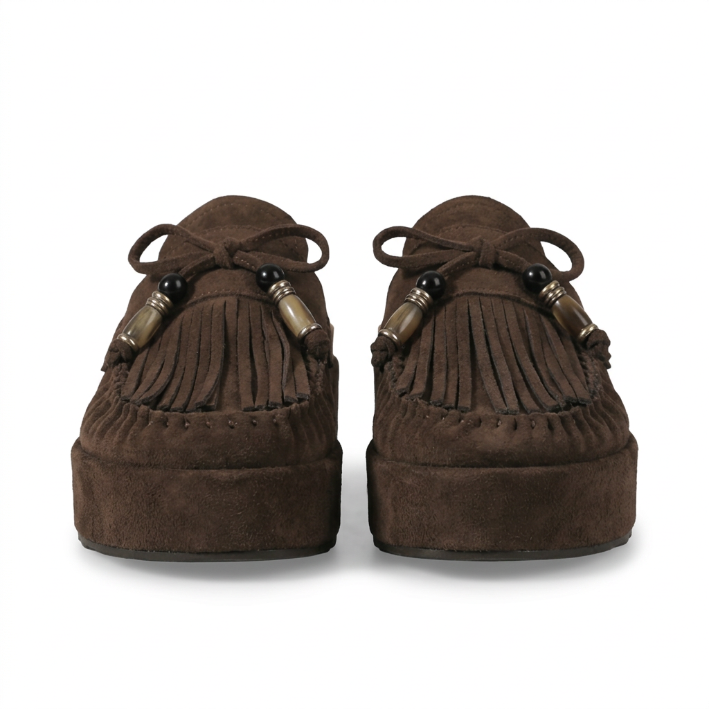 Women's Leather Sandals with Round Toe