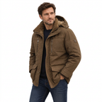 Men's Waterproof Winter Jacket – Hooded & Fleece-Lined
