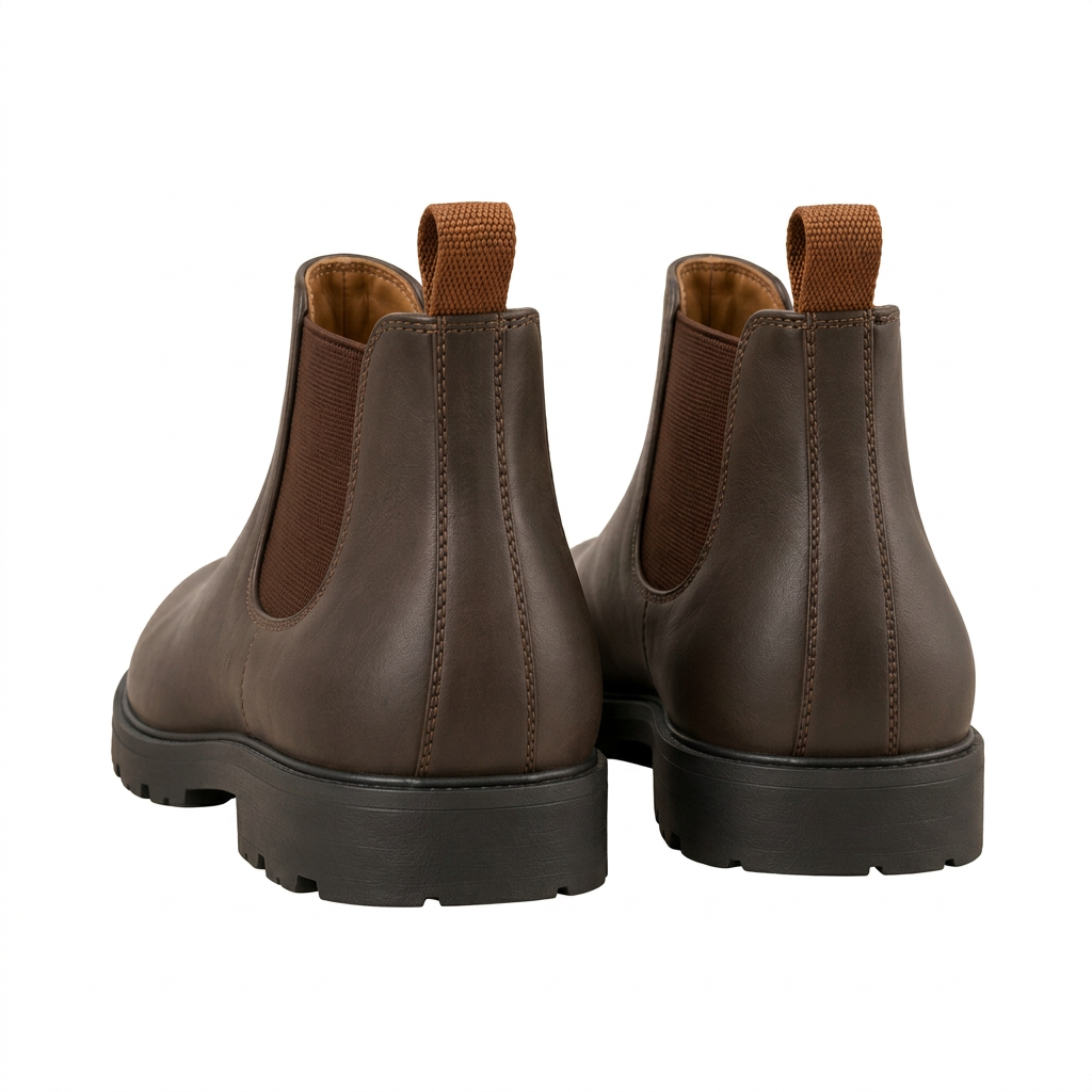 Men's Waterproof Chelsea Boots with Pull Tabs and Lug Sole