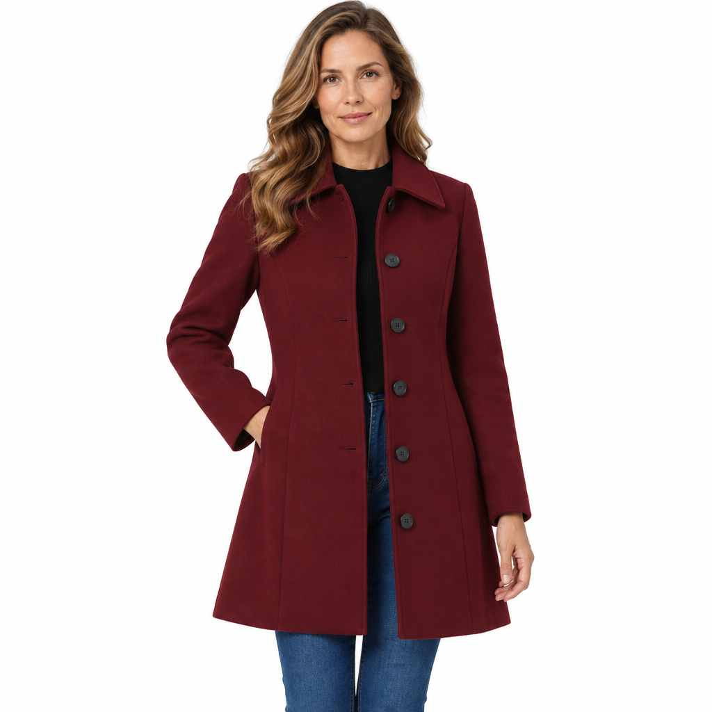 Women's Single Breasted Trench Coat - Tailored A-Line Design