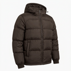 Men’s Hooded Puffer Jacket - Front Zip