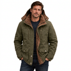 Men's Waterproof Winter Jacket – Hooded & Fleece-Lined