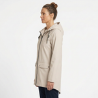 Apricot rain jacket side view
