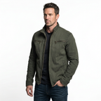 Men's Vintage Zip Jacket Stand Collar Autumn Winter Layer