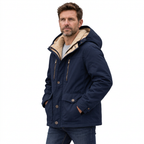 Men's Waterproof Winter Jacket – Hooded & Fleece-Lined