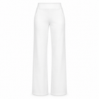 White pull-on wide-leg trousers