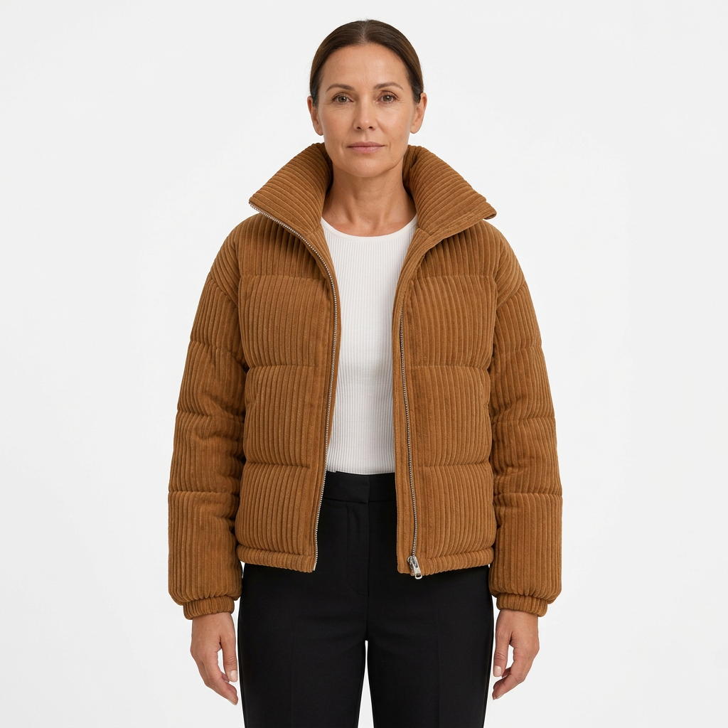 Women's Corduroy Puffer Jacket