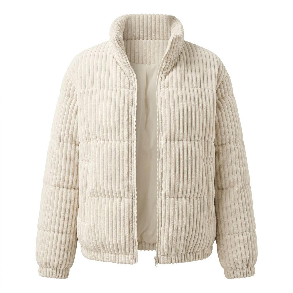 Women's Corduroy Winter Coat - Warm Everyday Style