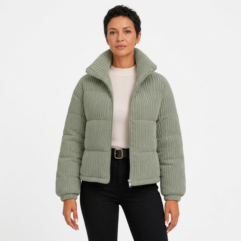 Women's Corduroy Puffer Jacket
