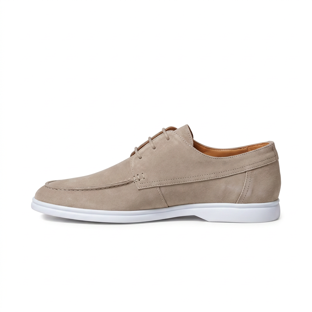 Men's Classic Suede Lace-Up Loafers