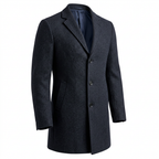 Men's Tailored Winter Trench Coat with Button Front