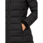 Women's Mid Length Puffer Jacket with Detachable Hood