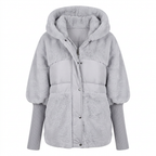 Women's Faux Fur Hooded Coat for Insulated Autumn Wear