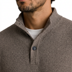 Men’s Long Sleeve Knit Polo Sweater with Ribbed Cuffs and Hem