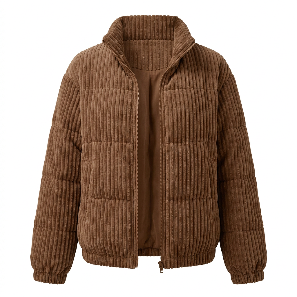 Women's Corduroy Winter Coat - Warm Everyday Style