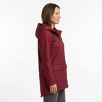 Wine Red rain jacket side view