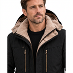 Men's Waterproof Winter Jacket – Hooded & Fleece-Lined