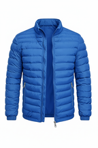 Men's Puffer Jacket - Royal Blue Front