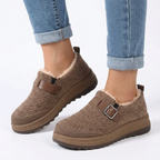 Women's Orthopaedic Slip On Winter Shoe with Decorative Buckle Strap