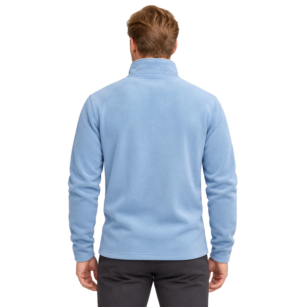 Men’s Quarter-Zip Fleece Jumper – Stand Collar & Regular Fit
