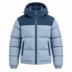 Men's Hooded Winter Puffer Jacket - Thickened, Windproof Warmth