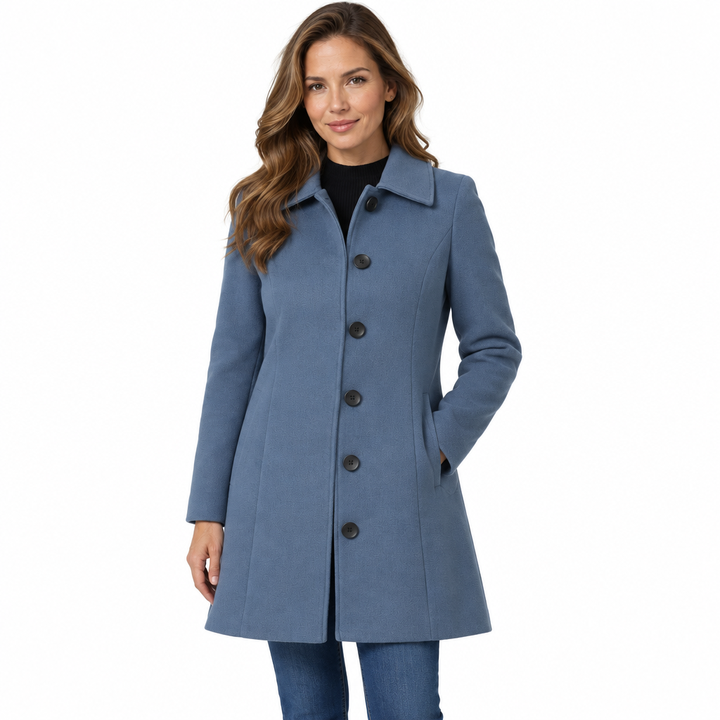 Women's Single Breasted Trench Coat - Tailored A-Line Design