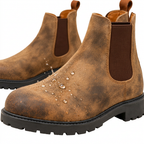 Men's Waterproof Chelsea Boots with Pull Tabs and Lug Sole
