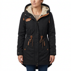 Women’s Parka with Lined Hood and Drawstring Waist