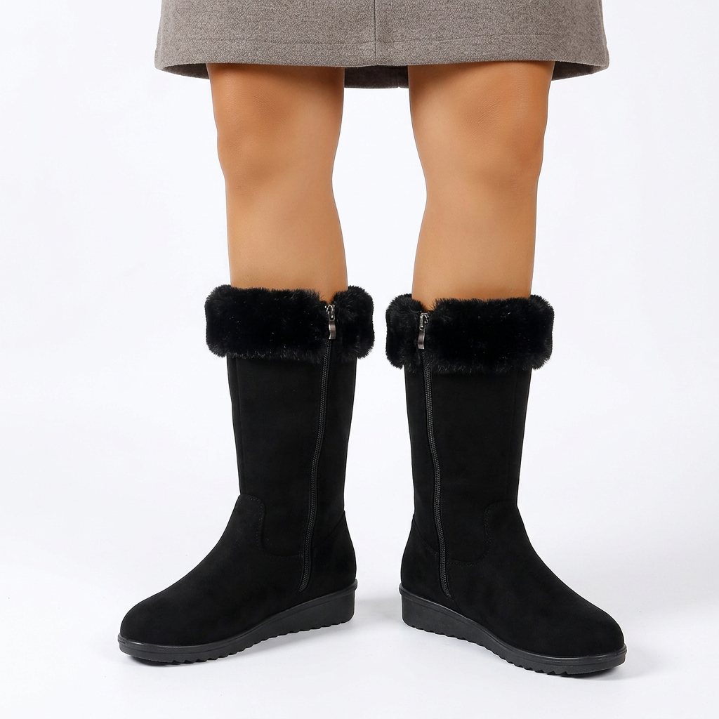 Women Orthopaedic Leather Boots with Anatomical Arch Support