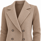 Casual Blazer Coat - Soft Ribbed Fabric, Versatile All-Season Style