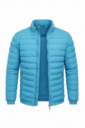 Men's Puffer Jacket - Light Cyan Front