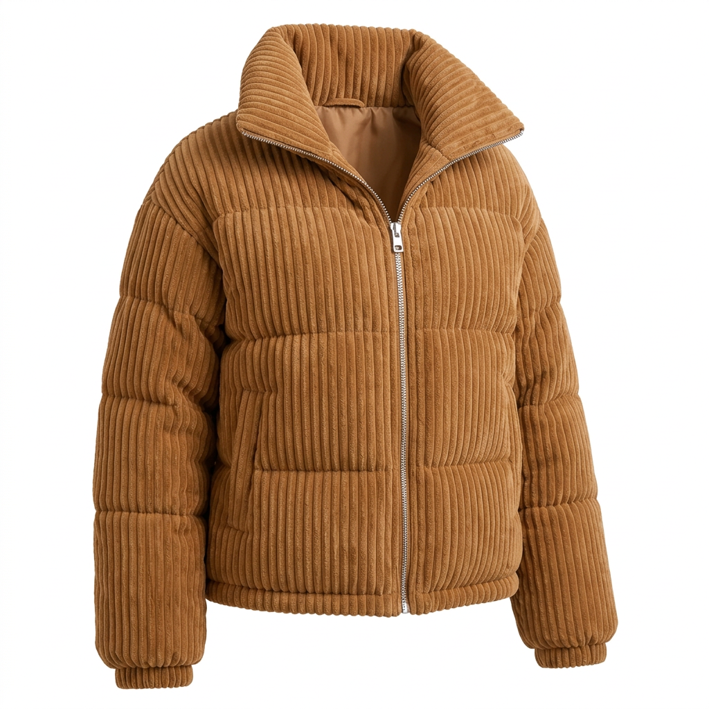 Women's Corduroy Puffer Jacket
