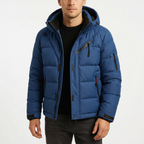 Men's Detachable Hood Down Parka - Lightweight Warmth and Packable Design